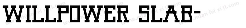 Willpower Slab字体转换